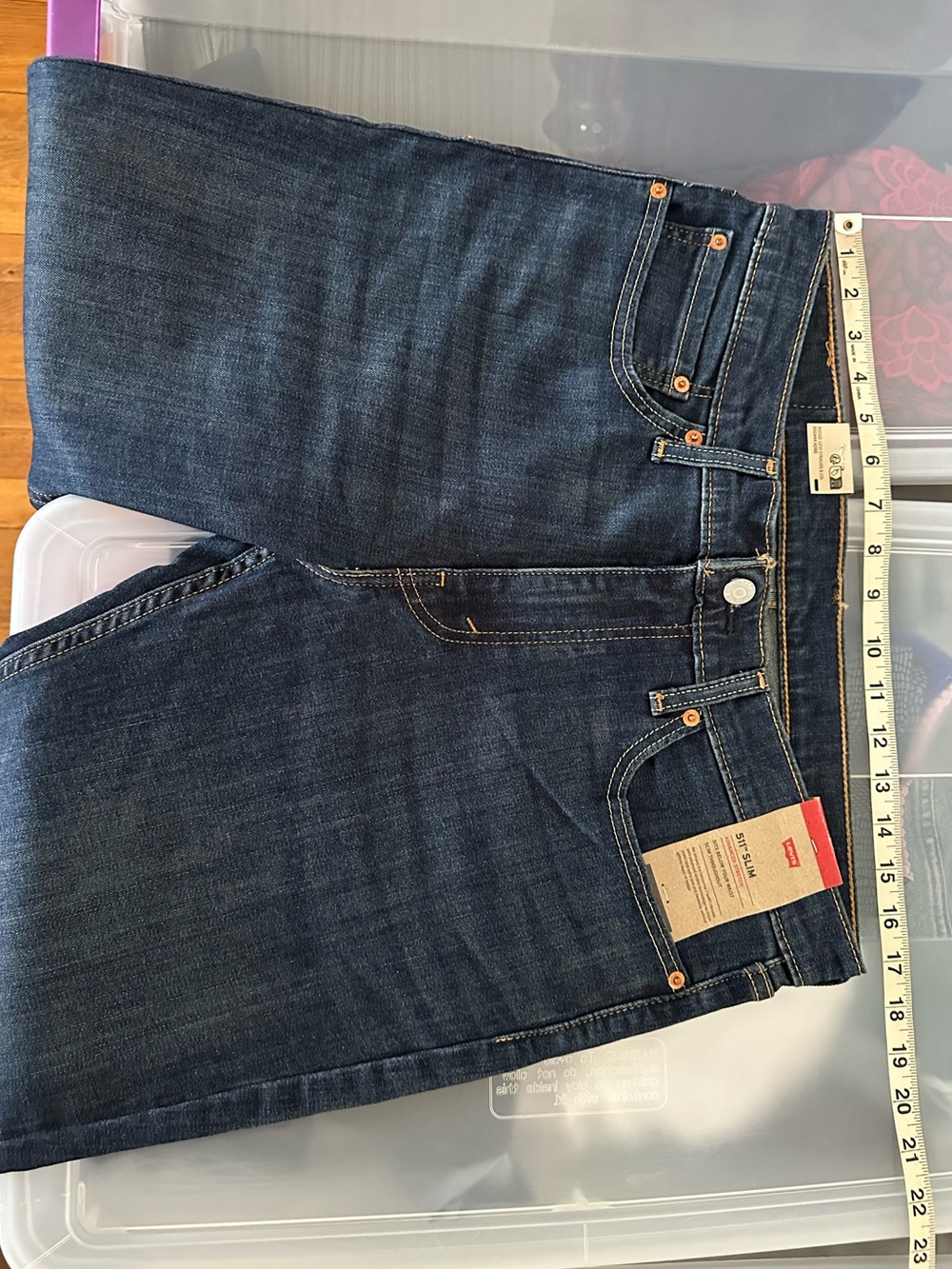 New Levi's 511 Slim Fit Jeans "Haley's Comet" Dark Wash Sz W34 L29 Flex Stretch - Picture 5 of 10